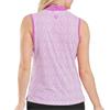 FootJoy Ladies Animal Print Sleeveless Lisle Shirt Berry