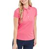 FootJoy Ladies Painted Floral Cap Sleeve Lisle Polo Shirt Pink Lemonade