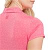 FootJoy Ladies Painted Floral Cap Sleeve Lisle Polo Shirt Pink Lemonade