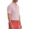 FootJoy Gents Scallop Geo Pique Polo Shirt Nantucket Red