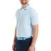 FootJoy Gents Scallop Geo Pique Polo Shirt Blue Reef