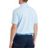 FootJoy Gents Scallop Geo Pique Polo Shirt Blue Reef