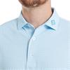 FootJoy Gents Scallop Geo Pique Polo Shirt Blue Reef