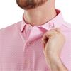 FootJoy Gents Scallop Geo Pique Polo Shirt Pink Pop
