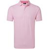 FootJoy Gents Scallop Geo Pique Polo Shirt Pink Pop