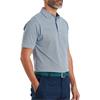 FootJoy Gents Scallop Geo Pique Polo Shirt Navy