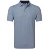 FootJoy Gents Scallop Geo Pique Polo Shirt Navy