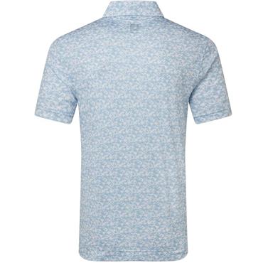 FootJoy Gents Hidden Palm P Lisle Polo Shirt Chambray White