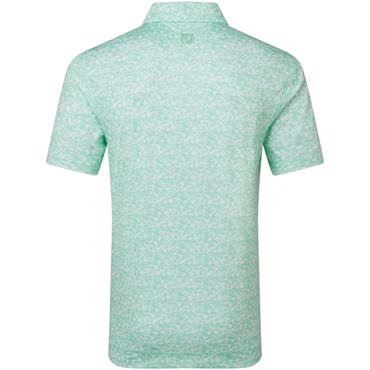 FootJoy Gents Hidden Palm P Lisle Polo Shirt Sea Glass White