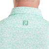 FootJoy Gents Hidden Palm P Lisle Polo Shirt Sea Glass White