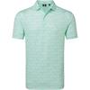 FootJoy Gents Hidden Palm P Lisle Polo Shirt Sea Glass White
