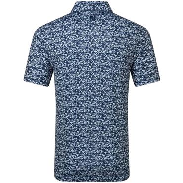 FootJoy Gents Hidden Palm P Lisle Polo Shirt Navy White