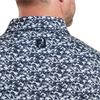 FootJoy Gents Hidden Palm P Lisle Polo Shirt Navy White