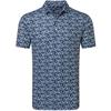 FootJoy Gents Hidden Palm P Lisle Polo Shirt Navy White