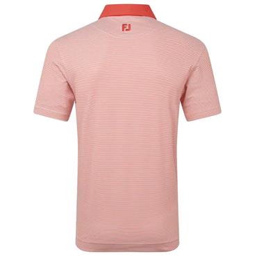 FootJoy Gents Feeder Stripe Pique Polo Shirt Nantucket Red