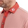 FootJoy Gents Feeder Stripe Pique Polo Shirt Nantucket Red