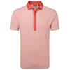 FootJoy Gents Feeder Stripe Pique Polo Shirt Nantucket Red