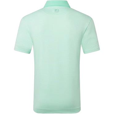 FootJoy Gents Feeder Stripe Pique Polo Shirt Sea Glass