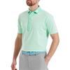 FootJoy Gents Feeder Stripe Pique Polo Shirt Sea Glass