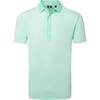 FootJoy Gents Feeder Stripe Pique Polo Shirt Sea Glass