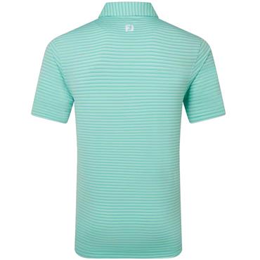 FootJoy Gents Shadow Stripe Lisle Polo Shirt Sea Glass