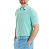 FootJoy Gents Shadow Stripe Lisle Polo Shirt Sea Glass