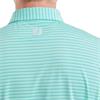 FootJoy Gents Shadow Stripe Lisle Polo Shirt Sea Glass