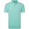 FootJoy Gents Shadow Stripe Lisle Polo Shirt Sea Glass