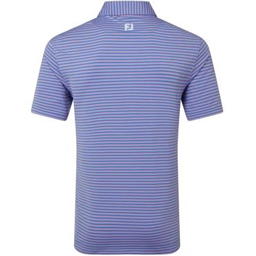 FootJoy Gents Shadow Stripe Lisle Polo Shirt Vivid Violet