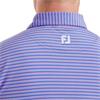 FootJoy Gents Shadow Stripe Lisle Polo Shirt Vivid Violet