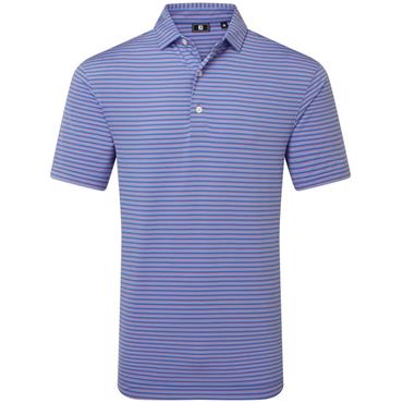 FootJoy Gents Shadow Stripe Lisle Polo Shirt Vivid Violet