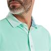 FootJoy Gents Star Geo Trim Pique Polo Shirt Seaglass