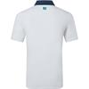 FootJoy Gents Star Geo Trim Pique Polo Shirt White - Navy