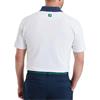 FootJoy Gents Star Geo Trim Pique Polo Shirt White - Navy