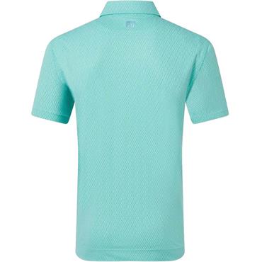FootJoy Gents Modernist Geo Pique Polo Shirt Blue Reef Sea Glass