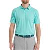 FootJoy Gents Modernist Geo Pique Polo Shirt Blue Reef Sea Glass