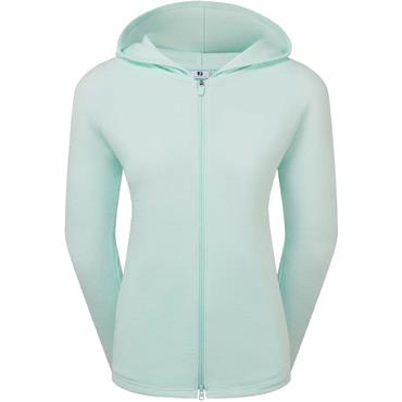 FootJoy Ladies Full-Zip Ottoman Hoodie Glacial Blue