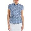 FootJoy Ladies Cap Sleeve Lisle Navy Floral Print
