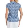 FootJoy Ladies Cap Sleeve Lisle Navy Floral Print