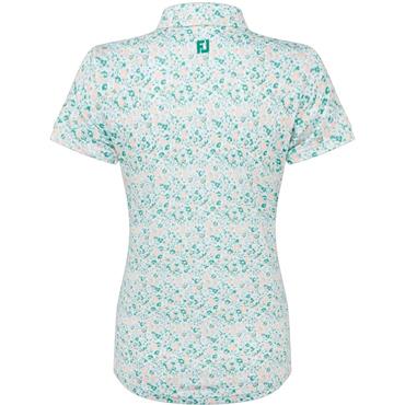 FootJoy Ladies Cap Sleeve Lisle Tile Blue Floral Print