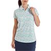FootJoy Ladies Cap Sleeve Lisle Tile Blue Floral Print