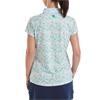 FootJoy Ladies Cap Sleeve Lisle Tile Blue Floral Print