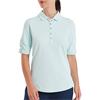 FootJoy Ladies Half Sleeve Ruched Lisle Glacial Blue