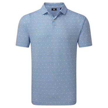 FootJoy Gents Order Geometric Lisle White - Riviera - Peach