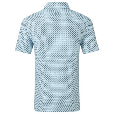 FootJoy Gents Ginko Geo Pique Polo Shirt White - Mint
