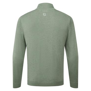 FootJoy Gents drirelease® ¼ Zip Lined Sweater Heather Lichen (Olive)