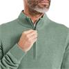FootJoy Gents drirelease® ¼ Zip Lined Sweater Heather Lichen (Olive)