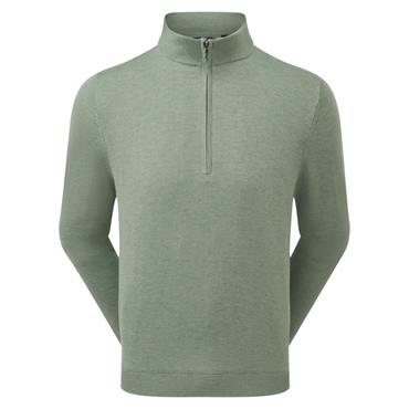 FootJoy Gents drirelease® ¼ Zip Lined Sweater Heather Lichen (Olive)