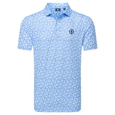 FootJoy Gents 154th Open Championship Lisle Polo Shirt Light Blue