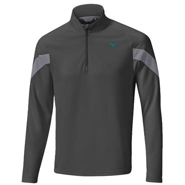 Mizuno Gents Breath Thermo Drop ¼ Zip Top Odyssey Grey